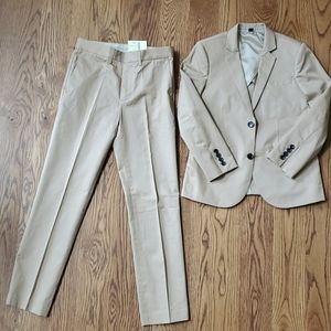 J. Crew Boys' Ludlow Suit Jacket & Pants - Khaki - size 10 - NWT